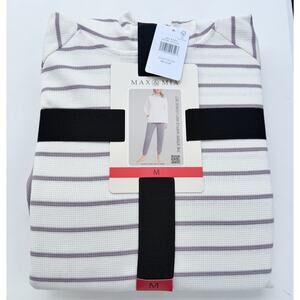 Max & Mia Women’s Waffle Knit Lounge Set Dusty Plum Size M NWT